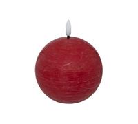 Créateur d'intérieur - Bougie Boule à LED "Molia" 10cm Rouge