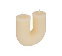 Atmosphera Bougie en U Demi – coton H12 cm 400 g Ivoire