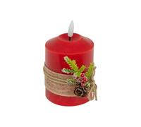 Bougie LED de Noël Branche 12cm Rouge