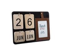 Créateur d'intérieur - Cadre Décoratif Calendrier 30cm Naturel & Noir