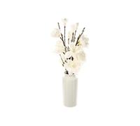 Composition florale artificielle Magnolias dans un vase en céramique H 75 cm