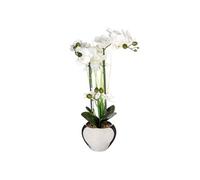 Atmosphera - Orchidée artificielle - Vase céramique argent - H 53 cm