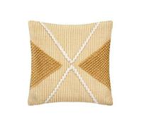 Créateur d'intérieur - Coussin Déco à Pompons "Row" 45x45cm Ocre