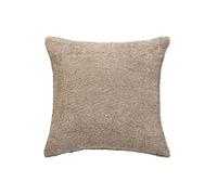Coussin bouclette Soana beige lin 45x45cm - Atmosphera Créateur d'intérieur