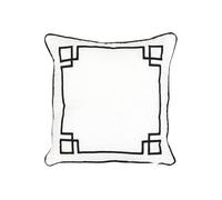 Créateur d'intérieur - Coussin Déco Brodé "The Palm" 40x40cm Blanc