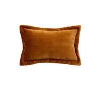 Coussin Déco Flanelle Cuddly 38x58cm Jaune Cumin