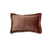 Atmosphera - Coussin Flanelle Cuddly Marron 38x58cm