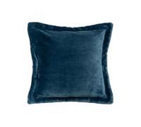 Atmosphera Coussin en flanelle Cuddly bleu égéen - 53 x 53 cm
