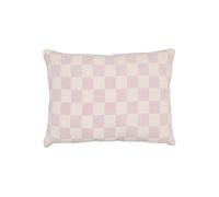 Créateur d'intérieur - Coussin Déco Imprimé Damier "Fleurs Sauvages" 30x40cm Lilas