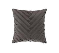 Créateur d'intérieur - Coussin Déhoussable Velours "Tressé" 40x40cm Gris