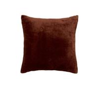 Créateur d'intérieur - Coussin en Flanelle Uni "Ollis" 38x38cm Marron Tonka