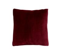 Créateur d'intérieur - Coussin en Flanelle Uni "Ollis" 38x38cm Rouge Grenat