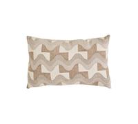 Atmosphera - Coussin Déhoussable Floe 58 x 38 cm, Rectangulaire, Motifs Géométriques, Texture Velours - pour Canapé, Lit, Décoration