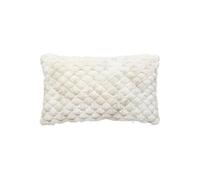 Coussin Jacquard Adriel en fausse fourrure 38 x 58 cm