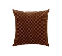 Créateur d'intérieur - Coussin Polyester Velours 40x40cm Marron Tonka