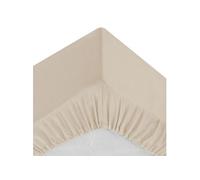 Atmosphera Drap-housse Percale Beige lin 140 x 190 cm