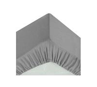Atmosphera - Drap-housse Percale 2 personnes 140x190 cm Gris