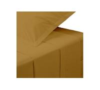 Créateur d'intérieur - Drap Plat 2 Personnes "Percale" 240x290cm Mordoré