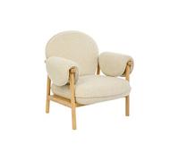 Créateur d'intérieur - Fauteuil en Tissu Bouclette "Ikaris" 86cm Beige