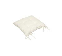 Atmosphera – Galette de chaise Soana – Effet bouclette 38×38 cm – Ivoire – Liens d'attache