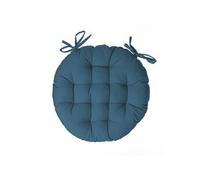 Créateur d'intérieur - Galette de Chaise Ronde "Leana" 38cm Bleu Canard
