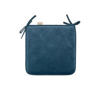 Créateur d'intérieur - Galette de Chaise Uni "Lilou" 38x38 cm Bleu Canard