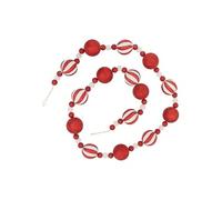 Feeric Lights et Christmas - Guirlande polystyrène Boules l.1,85 m Rouge et Blanc
