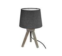 Atmosphera Lampe à poser mini trépied "Alexis" bois H31 cm Gris