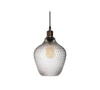 Atmosphera Suspension Omaha verre fumé D22 cm