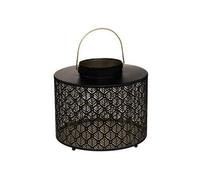 Créateur d'intérieur - Lanterne en Métal Ajouré "Palm" 25cm Noir