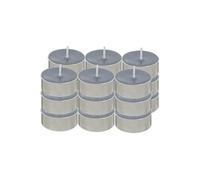 Lot de 18 Bougies Chauffe-Plat Hugo 3,7cm Bleu Orage