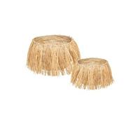Atmosphera Paniers de rangement raphia - Beige