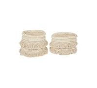 Créateur d'intérieur - Lot de 2 Paniers Déco "Seav" 25cm Beige
