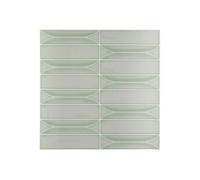 Créateur d'intérieur - Lot de 2 Stickers Décoratif "Caro" 25x25cm Vert Clair