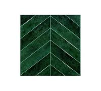 Créateur d'intérieur - Lot de 2 Stickers Décoratifs Chevrons "Caro" 30x30cm Vert Foncé