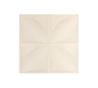 Créateur d'intérieur - Lot de 2 Stickers Fleurs "Oren" 30x30cm Blanc Chaud