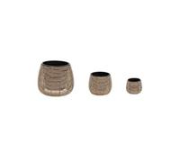 Atmosphera - Set de 3 Pots cam d20/29/45cm Beige