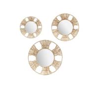 Atmosphera Lots 3 Miroirs Jute 31 cm