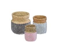 Lot de 3 paniers de rangement - Multicolore