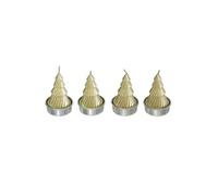 Atmosphera - Bougies chauffe-plat Sapin 6 cm Or - Lot de 4