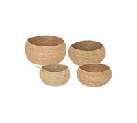 Atmosphera – Lot de 4 paniers Aliza en jonc de mer D22/30/40/50 cm – Naturel