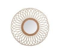 Atmosphera Miroir Rosace en rotin Ø58 cm Beige