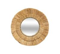 Créateur d'intérieur - Miroir Mural en Raphia Déco "Alba" 57cm Beige