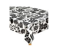 Créateur d'intérieur - Nappe de Table Imprimée "Twisted Lime" 150x250cm Noir & Blanc
