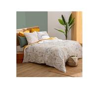 Atmosphera - Parure de lit Sonie 240 x 220 cm Coton Réversible Imprimé Tropical 2 personnes