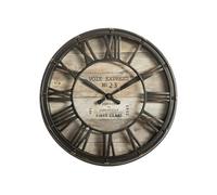Pendule Murale Marron rétro et Vintage D 21 cm - Atmosphera