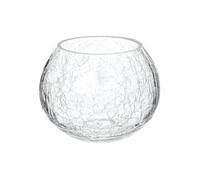 Photophore Verre Craquelé Transparent