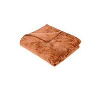 Créateur d'intérieur - Plaid Déco Flanelle "Ryo" 125x150cm Terracotta