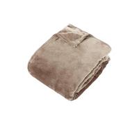 Créateur d'intérieur - Plaid en Flanelle Uni "Ollis" 240x260cm Beige Lin