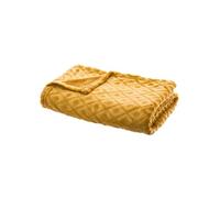 Créateur d'intérieur - Plaid Imprimé Losange 3D 125x150cm Ocre